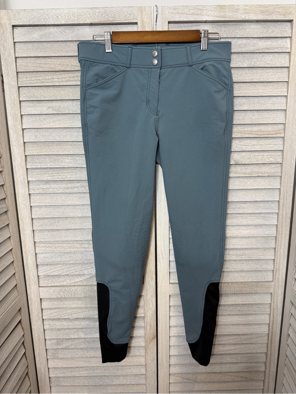 Dover Saddlery Riding Breeches Women’s 28 Blue Silicone Knee Patch Equestrian